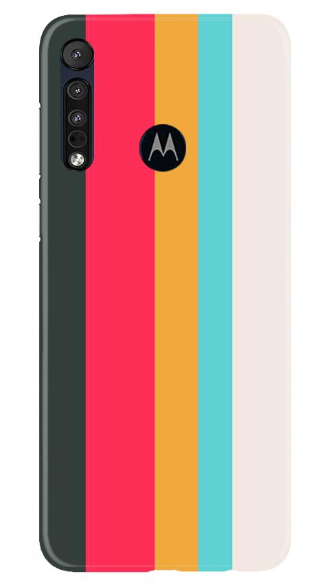 Color Pattern Mobile Back Case for Moto One Macro (Design - 369)