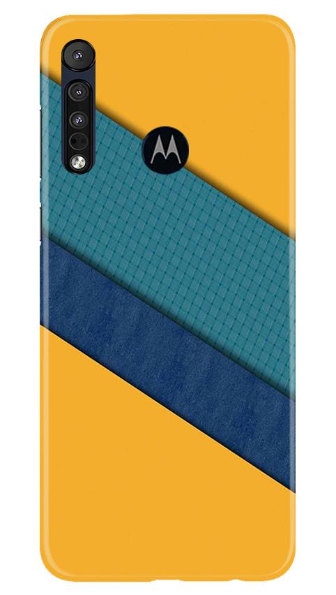Diagonal Pattern Mobile Back Case for Moto One Macro (Design - 370)