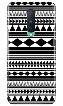 Black white Pattern Mobile Back Case for OnePlus 8 (Design - 5)