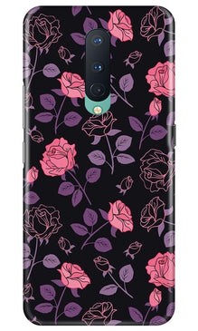 Rose Black Background Mobile Back Case for OnePlus 8 (Design - 27)
