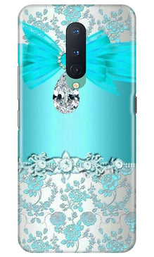 Shinny Blue Background Mobile Back Case for OnePlus 8 (Design - 32)