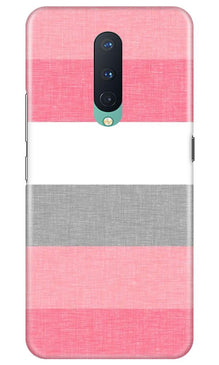 Pink white pattern Mobile Back Case for OnePlus 8 (Design - 55)
