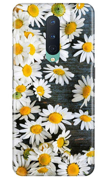 White flowers2 Mobile Back Case for OnePlus 8 (Design - 62)