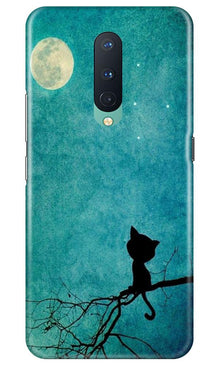 Moon cat Mobile Back Case for OnePlus 8 (Design - 70)