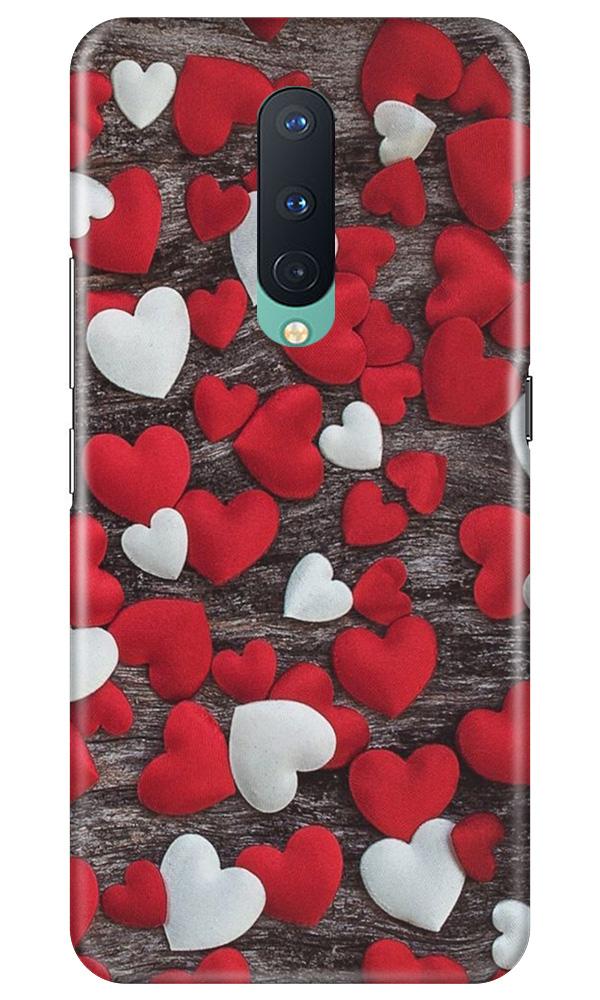 Red White Hearts Case for OnePlus 8  (Design - 105)