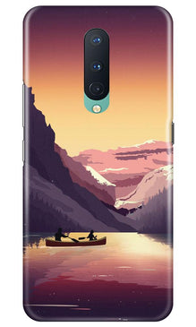 Mountains Boat Mobile Back Case for OnePlus 8 (Design - 181)