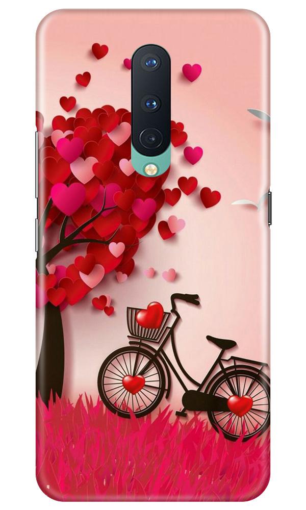 Red Heart Cycle Case for OnePlus 8 (Design No. 222)