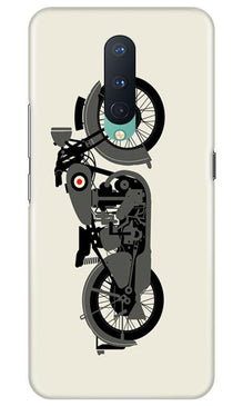 MotorCycle Mobile Back Case for OnePlus 8 (Design - 259)