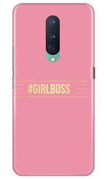 Girl Boss Pink Mobile Back Case for OnePlus 8 (Design - 263)