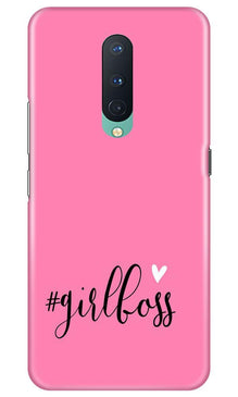 Girl Boss Pink Mobile Back Case for OnePlus 8 (Design - 269)