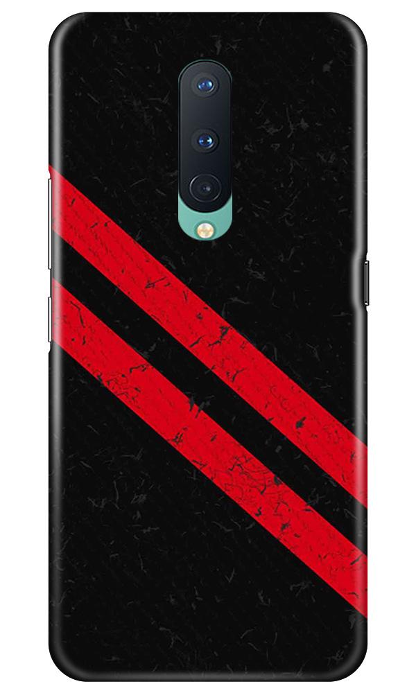 Black Red Pattern Mobile Back Case for OnePlus 8  (Design - 373)