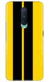 Black Yellow Pattern Mobile Back Case for OnePlus 8  (Design - 377)