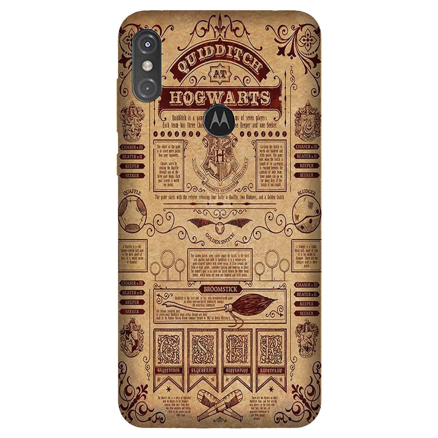 Hogwarts Mobile Back Case for Moto One Power (Design - 304)