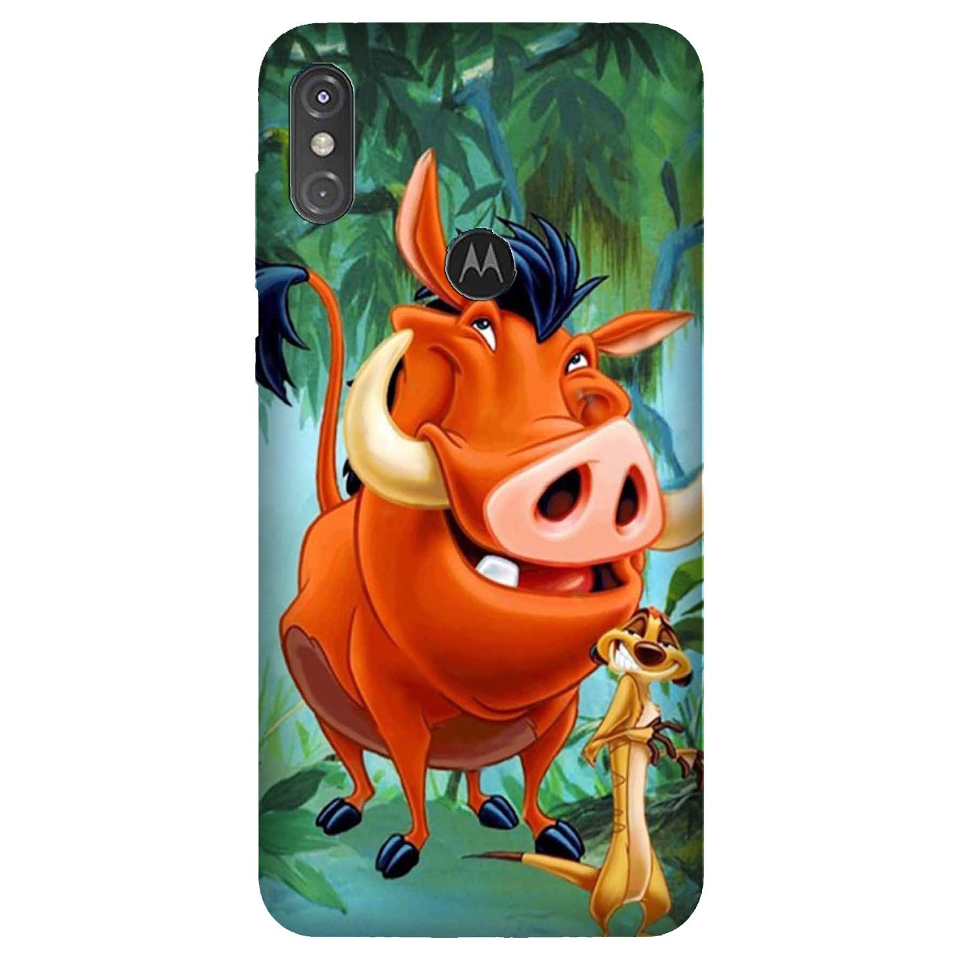 Timon and Pumbaa Mobile Back Case for Moto One Power (Design - 305)