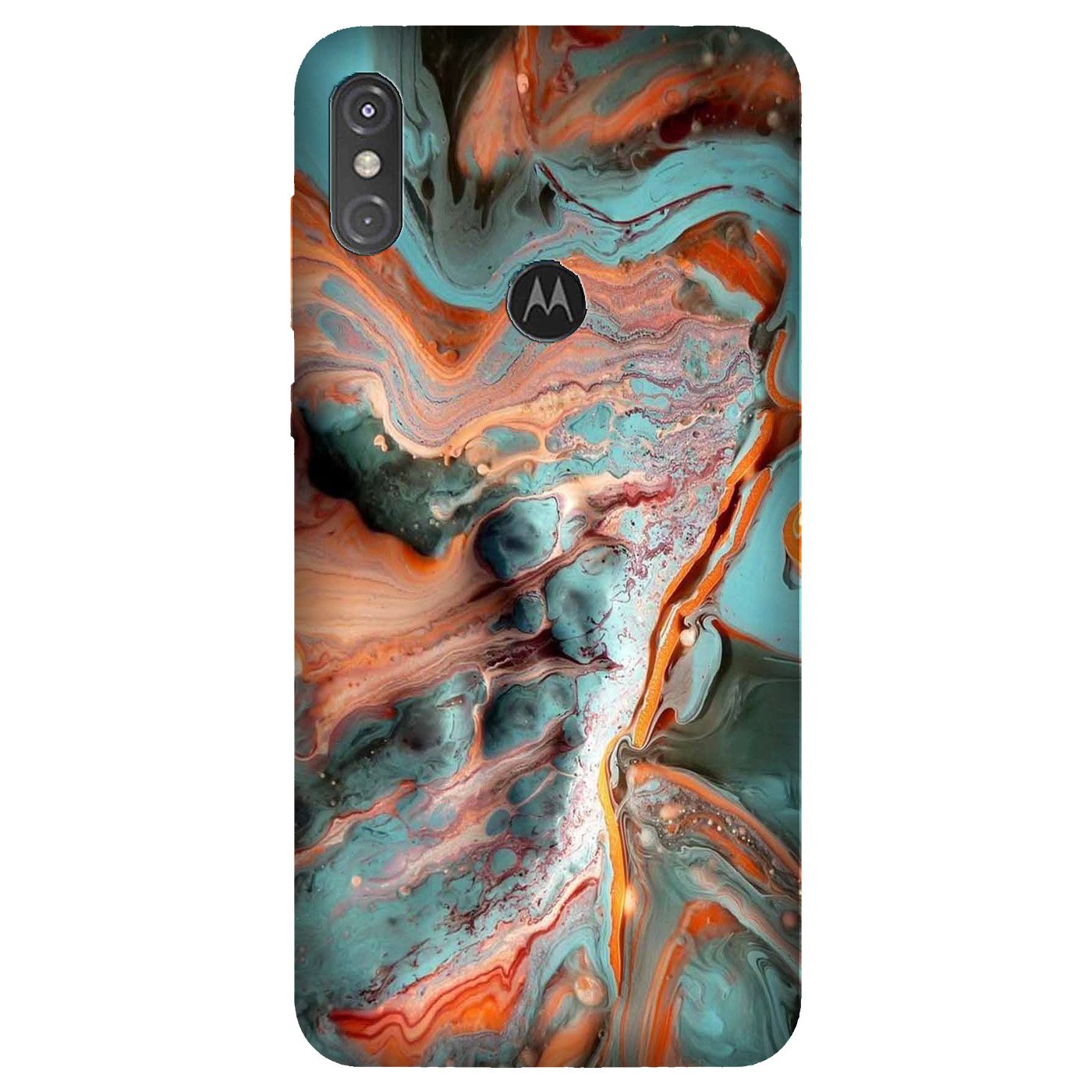 Marble Texture Mobile Back Case for Moto One Power (Design - 309)