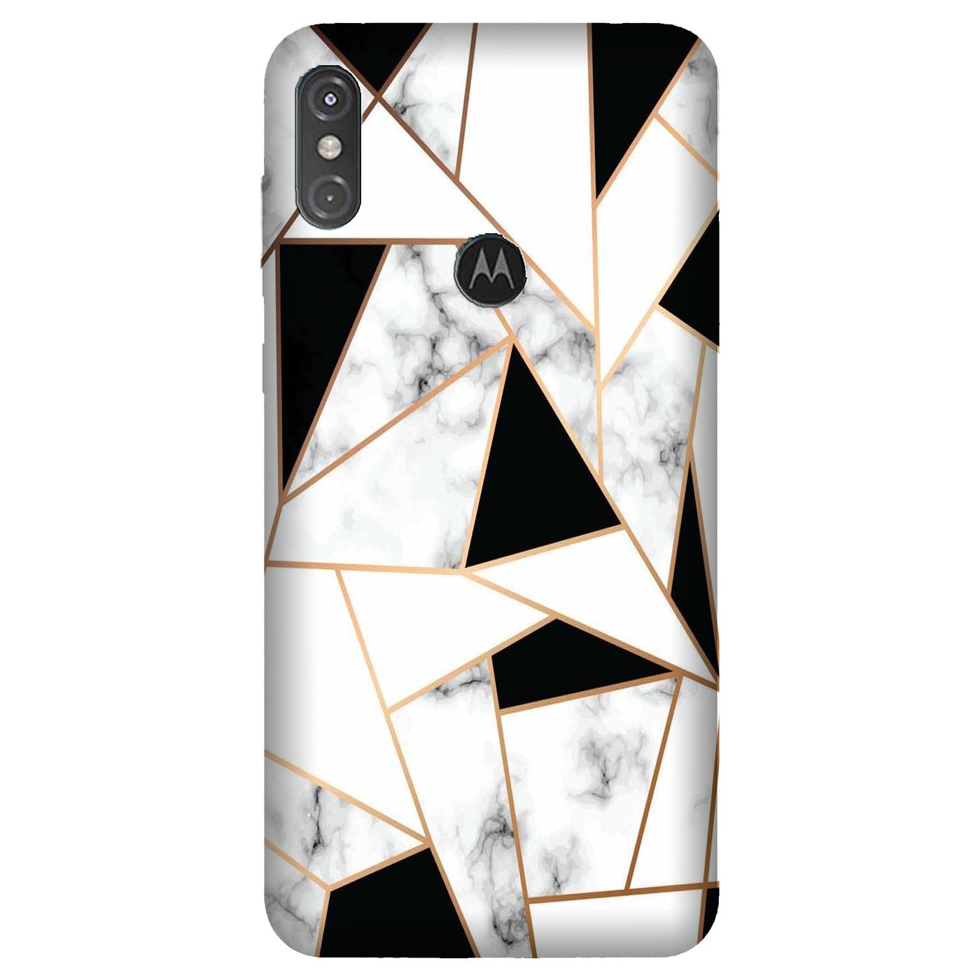 Marble Texture Mobile Back Case for Moto One Power (Design - 322)