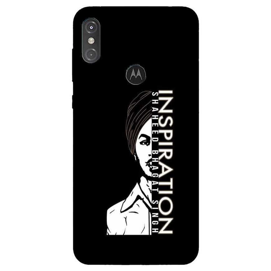 Bhagat Singh Mobile Back Case for Moto One Power (Design - 329)