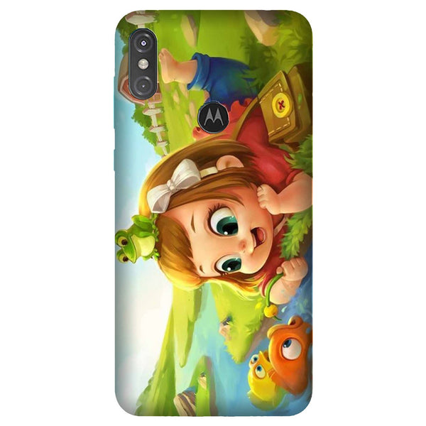 Baby Girl Mobile Back Case for Moto One Power (Design - 339)