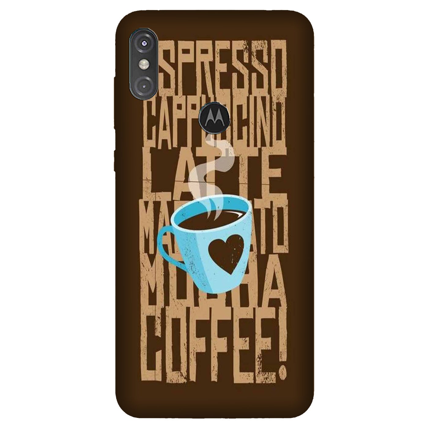 Love Coffee Mobile Back Case for Moto One Power (Design - 351)