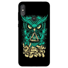 Owl Mobile Back Case for Moto One Power (Design - 358)