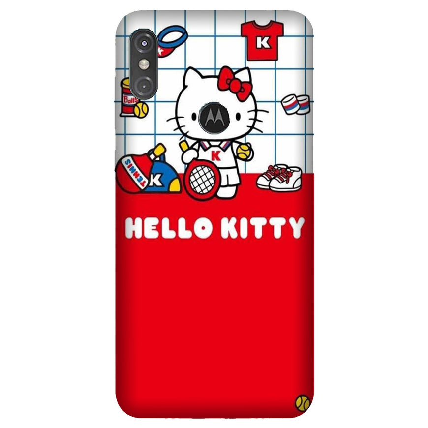 Hello Kitty Mobile Back Case for Moto One Power (Design - 363)