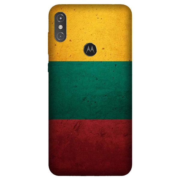 Color Pattern Mobile Back Case for Moto One Power (Design - 374)