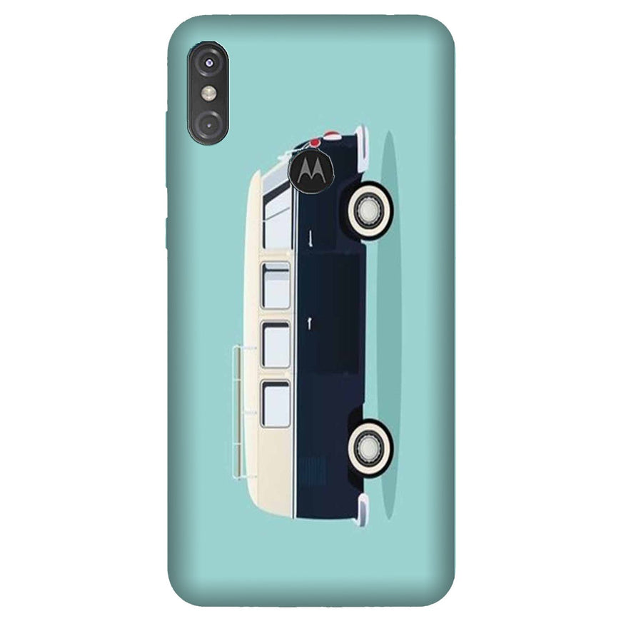 Travel Bus Mobile Back Case for Moto One Power (Design - 379)