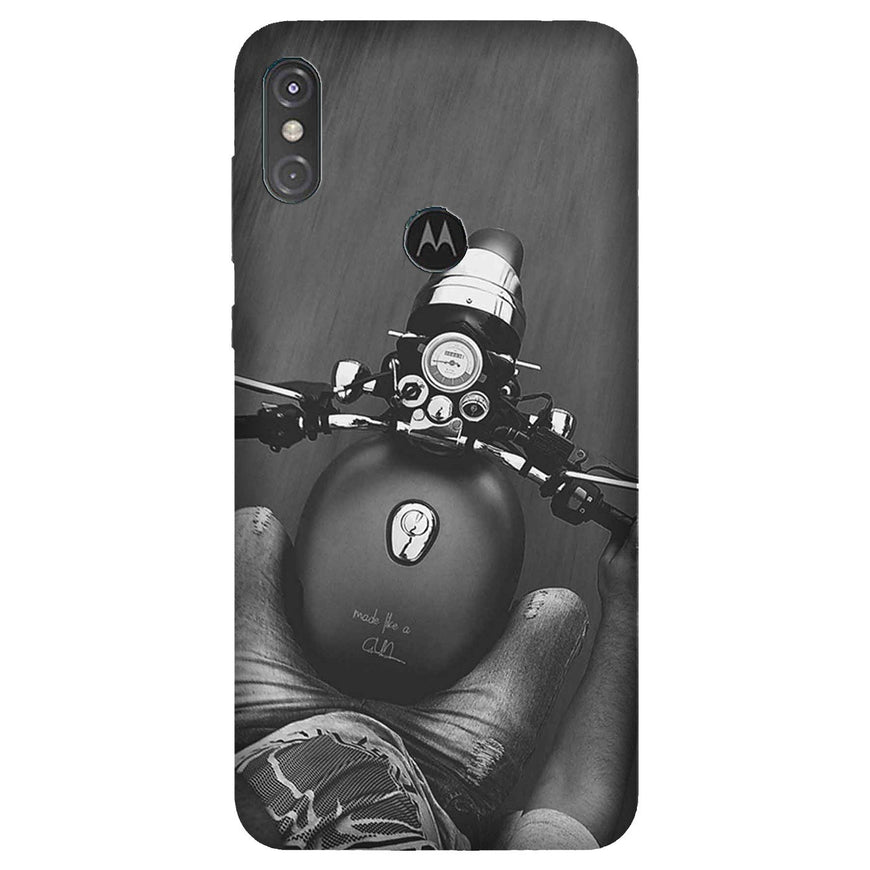 Royal Enfield Mobile Back Case for Moto One Power (Design - 382)