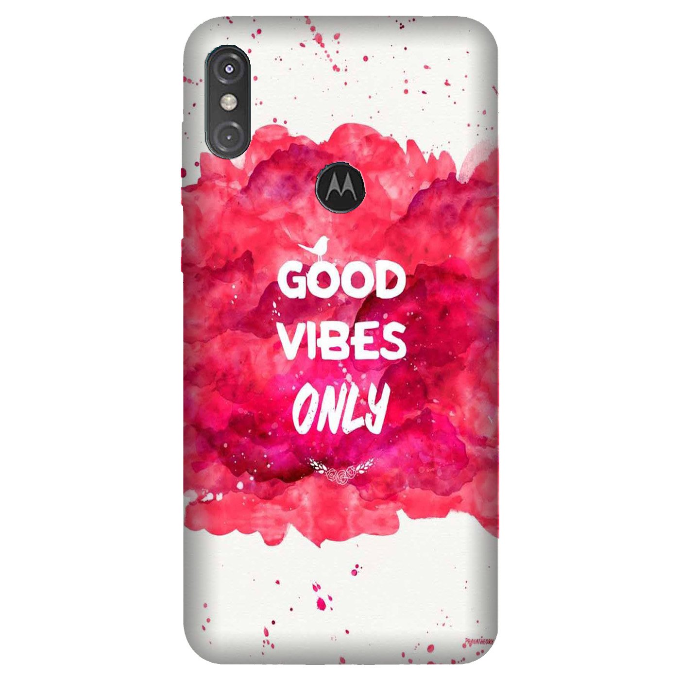 Good Vibes Only Mobile Back Case for Moto One Power (Design - 393)