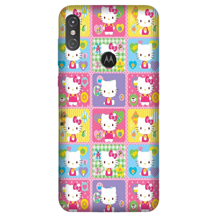 Kitty Mobile Back Case for Moto One Power (Design - 400)
