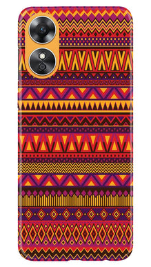 Zigzag line pattern2 Mobile Back Case for Oppo A17 (Design - 10)