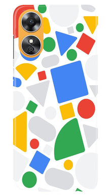 Circul Squar & Tringle Art Mobile Back Case for Oppo A17 (Design - 18)