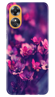 flowers Mobile Back Case for Oppo A17 (Design - 25)