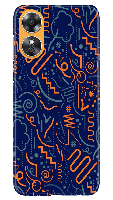 Line Art Baground Case for Oppo A17