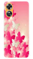 White Pick Butterflies Case for Oppo A17