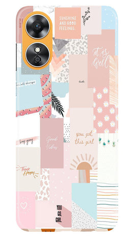 Shinny Blue Background Case for Oppo A17