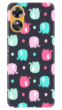 Elephant Baground Mobile Back Case for Oppo A17 (Design - 44)