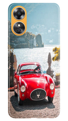 Vintage Car Mobile Back Case for Oppo A17 (Design - 51)
