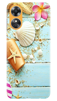 Sea Shells Mobile Back Case for Oppo A17 (Design - 63)