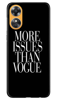 More Issues than Vague Mobile Back Case for Oppo A17 (Design - 74)