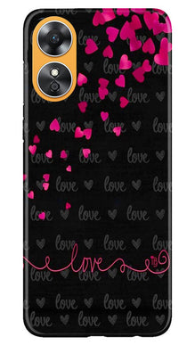 Love in Air Mobile Back Case for Oppo A17 (Design - 89)