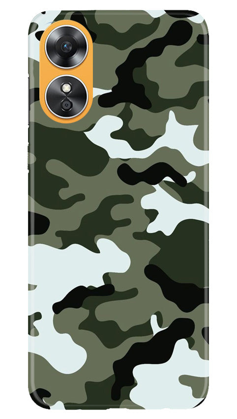 Army Camouflage Case for Oppo A17  (Design - 108)