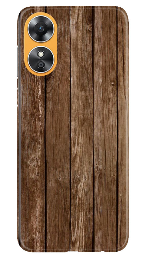 Wooden Look Case for Oppo A17  (Design - 112)