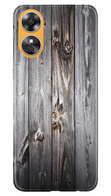 Wooden Look Mobile Back Case for Oppo A17  (Design - 114)