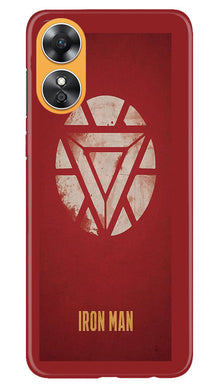 Iron Man Superhero Mobile Back Case for Oppo A17  (Design - 115)