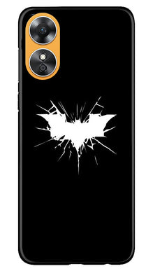 Batman Superhero Mobile Back Case for Oppo A17  (Design - 119)