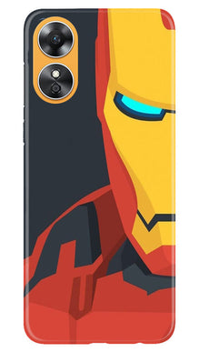 Iron Man Superhero Mobile Back Case for Oppo A17  (Design - 120)