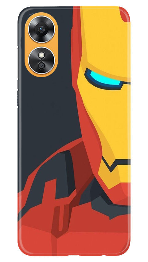 Iron Man Superhero Case for Oppo A17  (Design - 120)