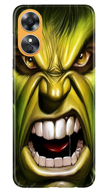 Hulk Superhero Mobile Back Case for Oppo A17  (Design - 121)