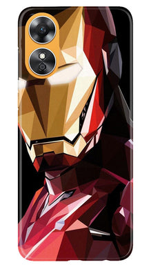 Iron Man Superhero Mobile Back Case for Oppo A17  (Design - 122)
